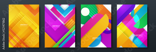 Colourful abstract background for poster, cover, brochure, presentation, annual report. Colorful geometric background, vector illustration. Modern wallpaper design for social media, idol poster.