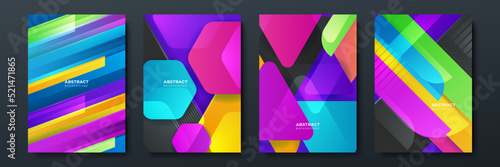 Colourful abstract background for poster, cover, brochure, presentation, annual report. Colorful geometric background, vector illustration. Modern wallpaper design for social media, idol poster.