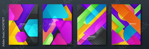 Colourful abstract background for poster, cover, brochure, presentation, annual report. Colorful geometric background, vector illustration. Modern wallpaper design for social media, idol poster.