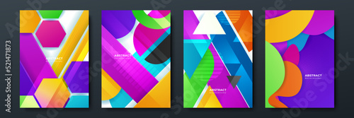 Colourful abstract background for poster, cover, brochure, presentation, annual report. Colorful geometric background, vector illustration. Modern wallpaper design for social media, idol poster.