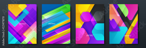 Colourful abstract background for poster, cover, brochure, presentation, annual report. Colorful geometric background, vector illustration. Modern wallpaper design for social media, idol poster.