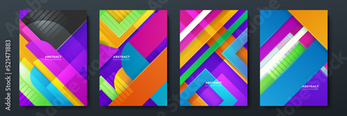 Colourful abstract background for poster, cover, brochure, presentation, annual report. Colorful geometric background, vector illustration. Modern wallpaper design for social media, idol poster.