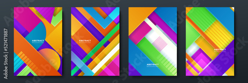 Colourful abstract background for poster, cover, brochure, presentation, annual report. Colorful geometric background, vector illustration. Modern wallpaper design for social media, idol poster.