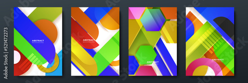 Colourful abstract background for poster, cover, brochure, presentation, annual report. Colorful geometric background, vector illustration. Modern wallpaper design for social media, idol poster.