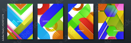 Colourful abstract background for poster, cover, brochure, presentation, annual report. Colorful geometric background, vector illustration. Modern wallpaper design for social media, idol poster.