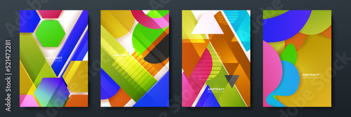 Colourful abstract background for poster, cover, brochure, presentation, annual report. Colorful geometric background, vector illustration. Modern wallpaper design for social media, idol poster.
