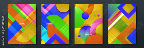 Colourful abstract background for poster, cover, brochure, presentation, annual report. Colorful geometric background, vector illustration. Modern wallpaper design for social media, idol poster.
