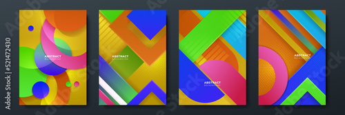 Colourful abstract background for poster, cover, brochure, presentation, annual report. Colorful geometric background, vector illustration. Modern wallpaper design for social media, idol poster.