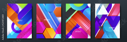 Colourful abstract background for poster, cover, brochure, presentation, annual report. Colorful geometric background, vector illustration. Modern wallpaper design for social media, idol poster.