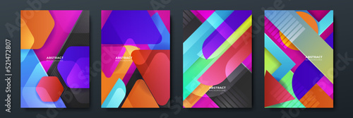 Colourful abstract background for poster, cover, brochure, presentation, annual report. Colorful geometric background, vector illustration. Modern wallpaper design for social media, idol poster.
