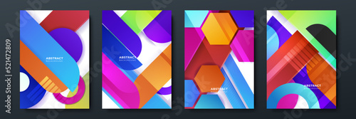 Colourful abstract background for poster, cover, brochure, presentation, annual report. Colorful geometric background, vector illustration. Modern wallpaper design for social media, idol poster.