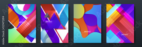 Colourful abstract background for poster, cover, brochure, presentation, annual report. Colorful geometric background, vector illustration. Modern wallpaper design for social media, idol poster.
