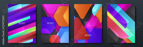 Colourful abstract background for poster, cover, brochure, presentation, annual report. Colorful geometric background, vector illustration. Modern wallpaper design for social media, idol poster.