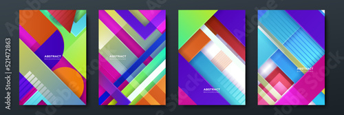 Colourful abstract background for poster, cover, brochure, presentation, annual report. Colorful geometric background, vector illustration. Modern wallpaper design for social media, idol poster.