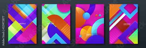 Colourful abstract background for poster, cover, brochure, presentation, annual report. Colorful geometric background, vector illustration. Modern wallpaper design for social media, idol poster.