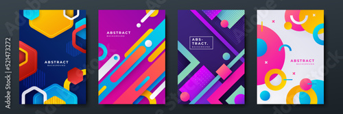 Colourful abstract background for poster, cover, brochure, presentation, annual report. Colorful geometric background, vector illustration. Modern wallpaper design for social media, idol poster.