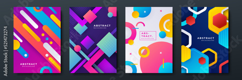 Colourful abstract background for poster, cover, brochure, presentation, annual report. Colorful geometric background, vector illustration. Modern wallpaper design for social media, idol poster.