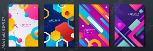 Colourful abstract background for poster, cover, brochure, presentation, annual report. Colorful geometric background, vector illustration. Modern wallpaper design for social media, idol poster.