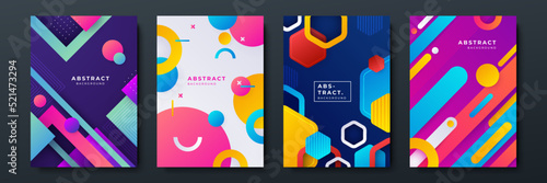 Colourful abstract background for poster, cover, brochure, presentation, annual report. Colorful geometric background, vector illustration. Modern wallpaper design for social media, idol poster.