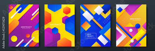 Colourful abstract background for poster, cover, brochure, presentation, annual report. Colorful geometric background, vector illustration. Modern wallpaper design for social media, idol poster.