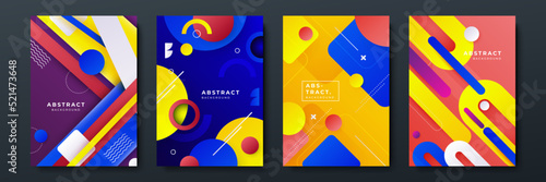 Colourful abstract background for poster, cover, brochure, presentation, annual report. Colorful geometric background, vector illustration. Modern wallpaper design for social media, idol poster.