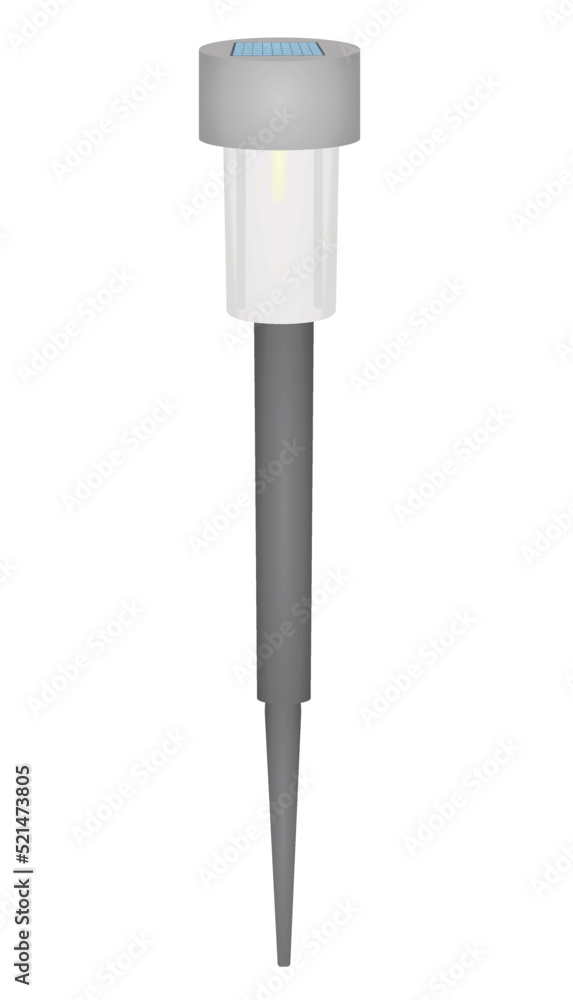 Solar panel ground light. vector illustration Solar panel ground light. vector illustration
