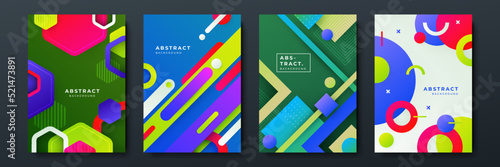 Colourful abstract background for poster, cover, brochure, presentation, annual report. Colorful geometric background, vector illustration. Modern wallpaper design for social media, idol poster.