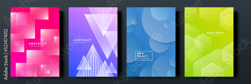 Colourful abstract background for poster, cover, brochure, presentation, annual report. Colorful geometric background, vector illustration. Modern wallpaper design for social media, idol poster.