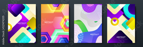 Colourful abstract background for poster, cover, brochure, presentation, annual report. Colorful geometric background, vector illustration. Modern wallpaper design for social media, idol poster.