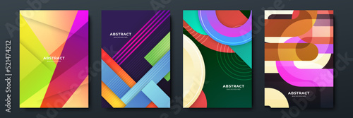 Colourful abstract background for poster, cover, brochure, presentation, annual report. Colorful geometric background, vector illustration. Modern wallpaper design for social media, idol poster.