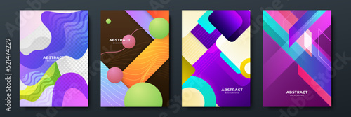 Colourful abstract background for poster, cover, brochure, presentation, annual report. Colorful geometric background, vector illustration. Modern wallpaper design for social media, idol poster.