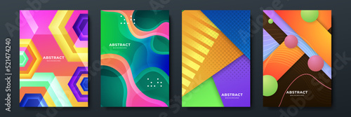 Colourful abstract background for poster, cover, brochure, presentation, annual report. Colorful geometric background, vector illustration. Modern wallpaper design for social media, idol poster.