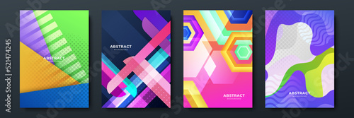 Colourful abstract background for poster, cover, brochure, presentation, annual report. Colorful geometric background, vector illustration. Modern wallpaper design for social media, idol poster.