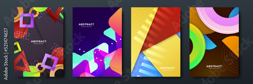 Colourful abstract background for poster, cover, brochure, presentation, annual report. Colorful geometric background, vector illustration. Modern wallpaper design for social media, idol poster.