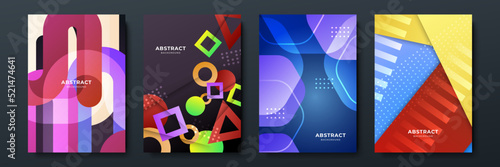 Colourful abstract background for poster, cover, brochure, presentation, annual report. Colorful geometric background, vector illustration. Modern wallpaper design for social media, idol poster.