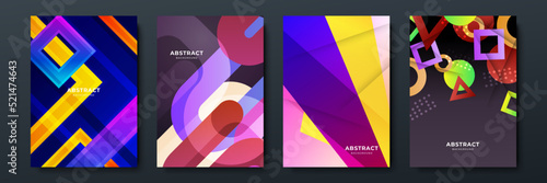 Colourful abstract background for poster, cover, brochure, presentation, annual report. Colorful geometric background, vector illustration. Modern wallpaper design for social media, idol poster.