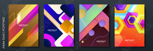 Colourful abstract background for poster, cover, brochure, presentation, annual report. Colorful geometric background, vector illustration. Modern wallpaper design for social media, idol poster.
