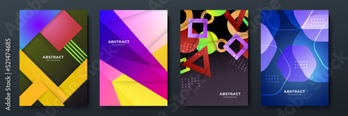 Colourful abstract background for poster, cover, brochure, presentation, annual report. Colorful geometric background, vector illustration. Modern wallpaper design for social media, idol poster.