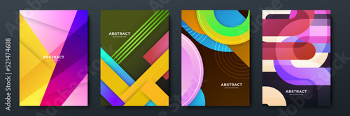 Colourful abstract background for poster, cover, brochure, presentation, annual report. Colorful geometric background, vector illustration. Modern wallpaper design for social media, idol poster.