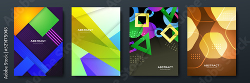 Colourful abstract background for poster, cover, brochure, presentation, annual report. Colorful geometric background, vector illustration. Modern wallpaper design for social media, idol poster.