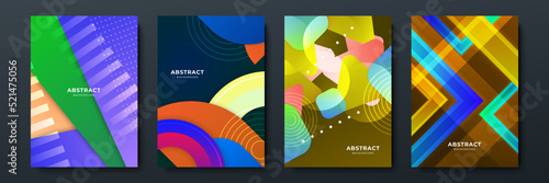 Colourful abstract background for poster, cover, brochure, presentation, annual report. Colorful geometric background, vector illustration. Modern wallpaper design for social media, idol poster.