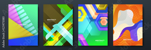 Colourful abstract background for poster, cover, brochure, presentation, annual report. Colorful geometric background, vector illustration. Modern wallpaper design for social media, idol poster.