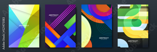 Colourful abstract background for poster, cover, brochure, presentation, annual report. Colorful geometric background, vector illustration. Modern wallpaper design for social media, idol poster.