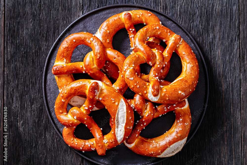 soft pretzels baked in the form of knot soft pretzels baked in the form of knot