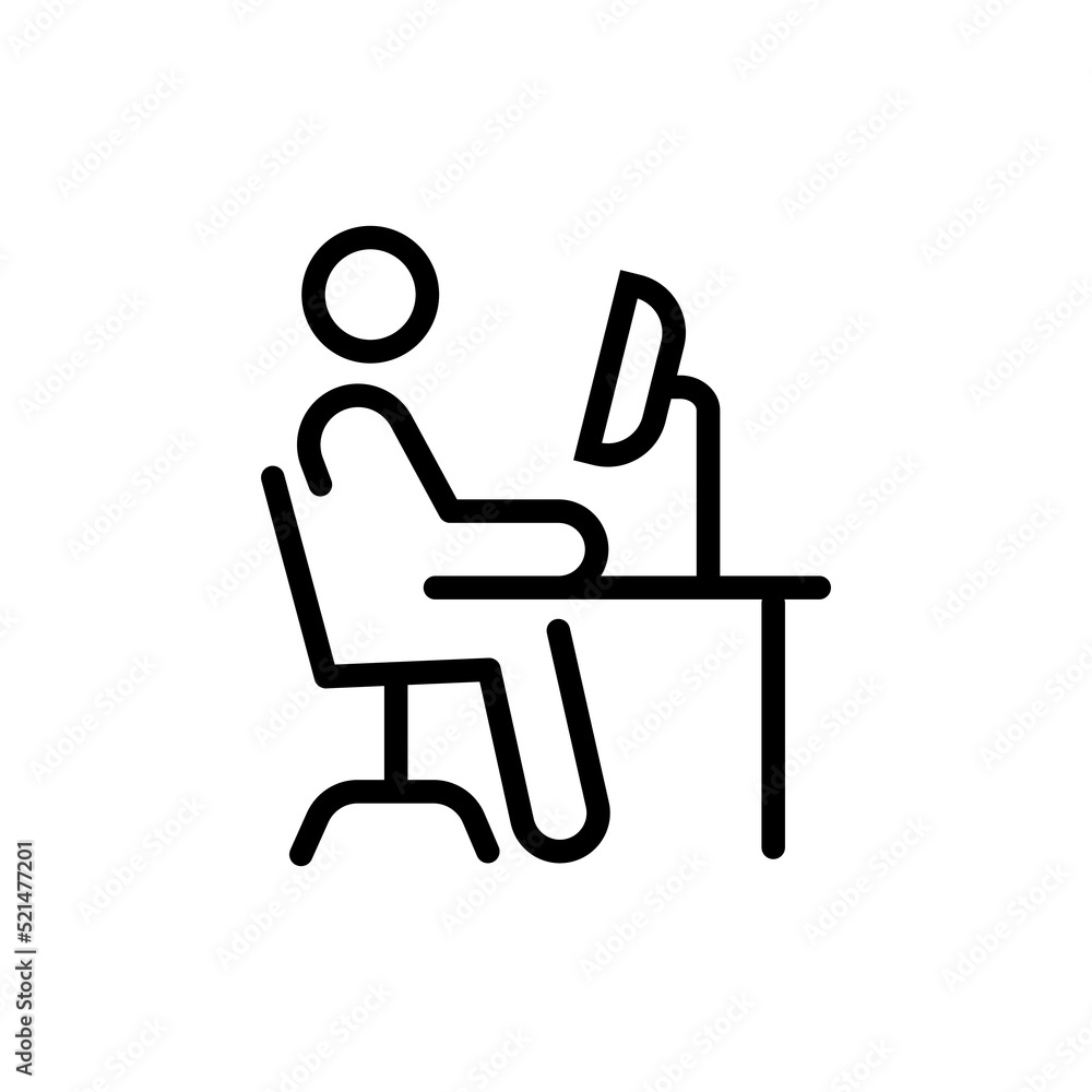 Freelancer vector icon. Editable stroke, Vector illustration Freelancer vector icon. Editable stroke, Vector illustration