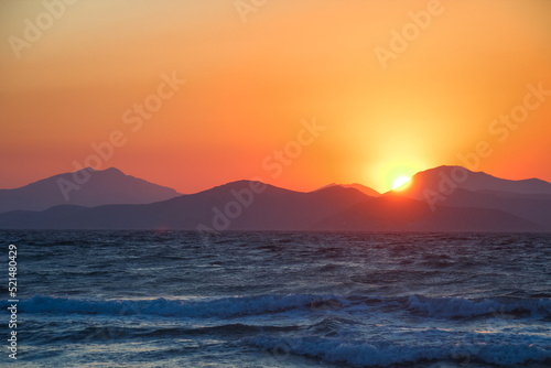 Sunset in Greece. Kos Island 2022.
