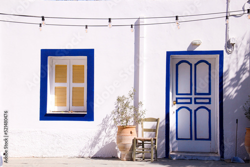 Typical mediterranean house in Zia Village, Kos Island, Greece in 2022.