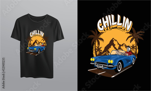 Vintage Car T Shirt Design