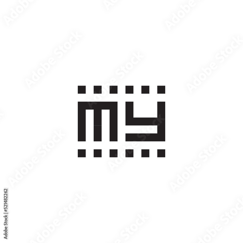 MY urban abstract concept initial logo which is good for digital branding or print