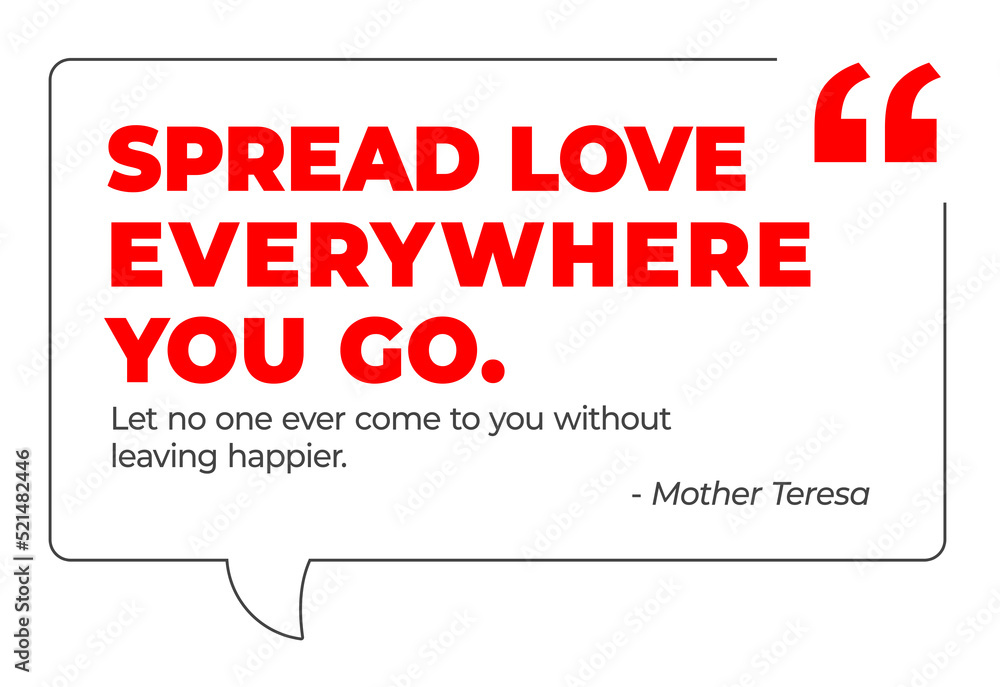 Fototapeta premium Mother Teresa-quote